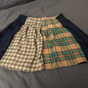 SHEIN Multicolor Plaid Kids Skirt